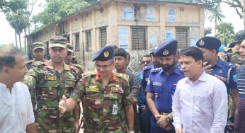 কাশিয়ানীর ওড়াকান্দি ঠাকুরবাড়ি পরিদর্শনে ব্রিগেডিয়ার জেনারেল মাজহার